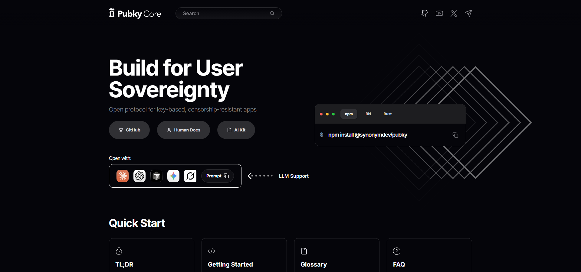 Screenshot of Pubky Censorship-Resistant Web Protocol